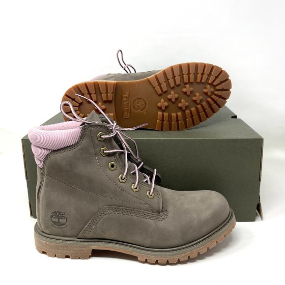 Timberland Women Size TB 0A2GN2 901 WETERVILLE 6 In Waterproof Boot Olive Nubuck - Picture 2 of 9